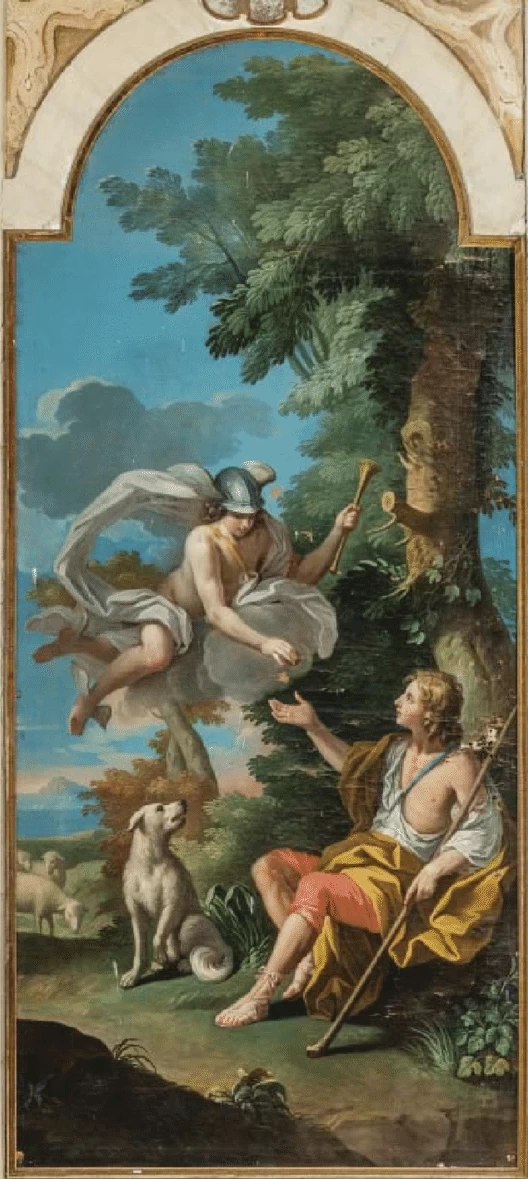 Mercurio e Paride - Galleria del Castello di Lanciano, Castelraimondo, Macerata